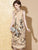 Bird & Floral Embroidery Real Silk Modern Cheongsam Chinese Dress