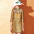 3/4 Sleeve Dragons Pattern Brocade Cheongsam Mini Chinese Dress