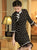 Abito cinese cheongsam stile Shanghai anni '30 con bordo in pizzo