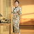 Vestido chino cheongsam estilo Shanghai de 1930 con borde de encaje