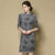 Abito cinese cheongsam stile Shanghai anni '30 con bordo in pizzo