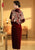 Manteau d'épissure à motif d'oiseau Robe de soirée de style chinois Cheongsam