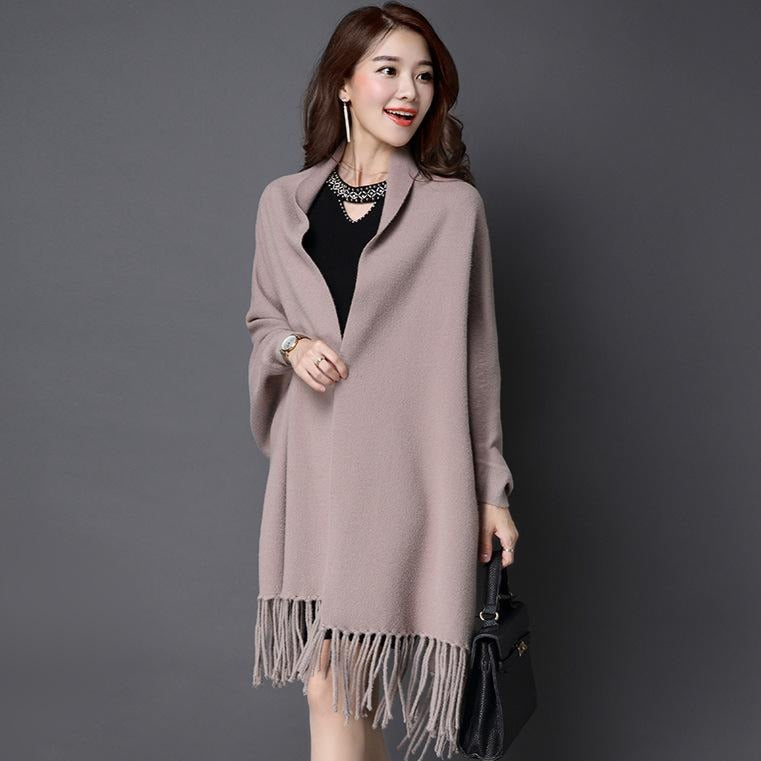 shawl sweater with sleeves
