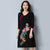 Floral Embroidery V Neck Cheongsam Chinese Style Sweater Dress