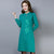 Floral Embroidery Long Sleeve Cheongsam Chinese Style Sweater Dress