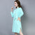 Floral Embroidery Long Sleeve Cheongsam Chinese Style Sweater Dress