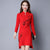 Wintersweet Embroidery Retro Cheongsam Bodycon Sweater Dress