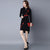 Wintersweet Embroidery Retro Cheongsam Bodycon Sweater Dress