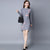 Wintersweet Embroidery Retro Cheongsam Bodycon Sweater Dress