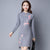 Wintersweet Stickerei Retro Cheongsam Bodycon Pulloverkleid