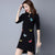 Butterfly Embroidery Retro Cheongsam Bodycon Sweater Dress