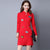 Schmetterlingsstickerei Retro Cheongsam figurbetontes Pulloverkleid