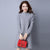 Knee Length Chinese Style Sweater Dress with Frog Button Cuff