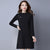 Knee Length Chinese Style Sweater Dress with Frog Button Cuff