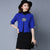 Open Front Floral Embroidery Chinese Style Women's Cardigan