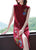 Robe trapèze sans manches à broderie florale moderne Cheongsam