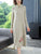 Robe en maille trapèze moderne à broderie florale Cheongsam à manches longues