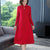 Long Sleeve Key Hole Neck Modern Cheongsam A-line Knit Dress
