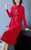 Floral Embroidery Mandarin Collar Modern Cheongsam A-line Knit Dress