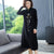 Floral Embroidery Mandarin Collar Modern Cheongsam A-line Knit Dress