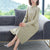 Floral Embroidery Mandarin Collar Modern Cheongsam A-line Knit Dress