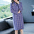 Auspicious Pattern Long Sleeve Modern Cheongsam A-line Knit Dress