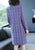 Auspicious Pattern Long Sleeve Modern Cheongsam A-line Knit Dress