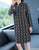 Robe trapèze moderne en tricot Cheongsam à manches longues et motif de bon augure
