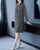 Auspicious Pattern Long Sleeve Modern Cheongsam A-line Knit Dress