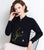 Floral Embroidery Cheongsam Top Chinese Style Loose Knit Shirt