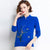 Floral Embroidery Cheongsam Top Chinese Style Loose Knit Shirt