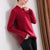 Floral Embroidery Cheongsam Top Chinese Style Knit Shirt