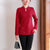 Camicia in maglia stile cinese cheongsam con ricamo floreale sul collo del buco della chiave