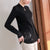 Camicia in maglia stile cinese cheongsam con ricamo floreale sul collo del buco della chiave