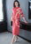 Stehkragen Langarm Chinesischer Stil A-Linie Strickkleid Pullover Kleid