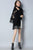Floral Embroidery Knit Cape Jacket with Tassels