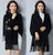 Floral Embroidery Knit Cape Jacket with Tassels
