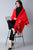 Floral Embroidery Knit Cape Jacket with Tassels