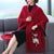 Floral Embroidery Batwing Sleeve Velvet Cape Jacket