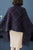 Veste cape en velours à manches chauve-souris, châle en tricot