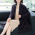 Batwing Sleeve Velvet Cape Jacket Knit Shawl