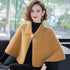 Imitated Mink Wool Shawl Cape Jacket