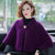 Imitated Mink Wool Shawl Cape Jacket