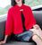 Cheongsam Matched Floral Embroidery Imitated Mink Wool Shawl Cape Jacket