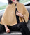 Cheongsam Matched Floral Embroidery Imitated Mink Wool Shawl Cape Jacket