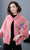 Lose Cape-Jacke mit Blumenstickerei imitierter Nerzwolle-Schal