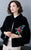 Lose Cape-Jacke mit Blumenstickerei imitierter Nerzwolle-Schal