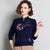 Floral Embroidery Blouse Chinese Style Knit Shirt