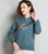 Floral Embroidery Blouse Chinese Style Knit Shirt