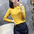 Mandarin Collar Women's Blouse Chinese Style Knit Shirt